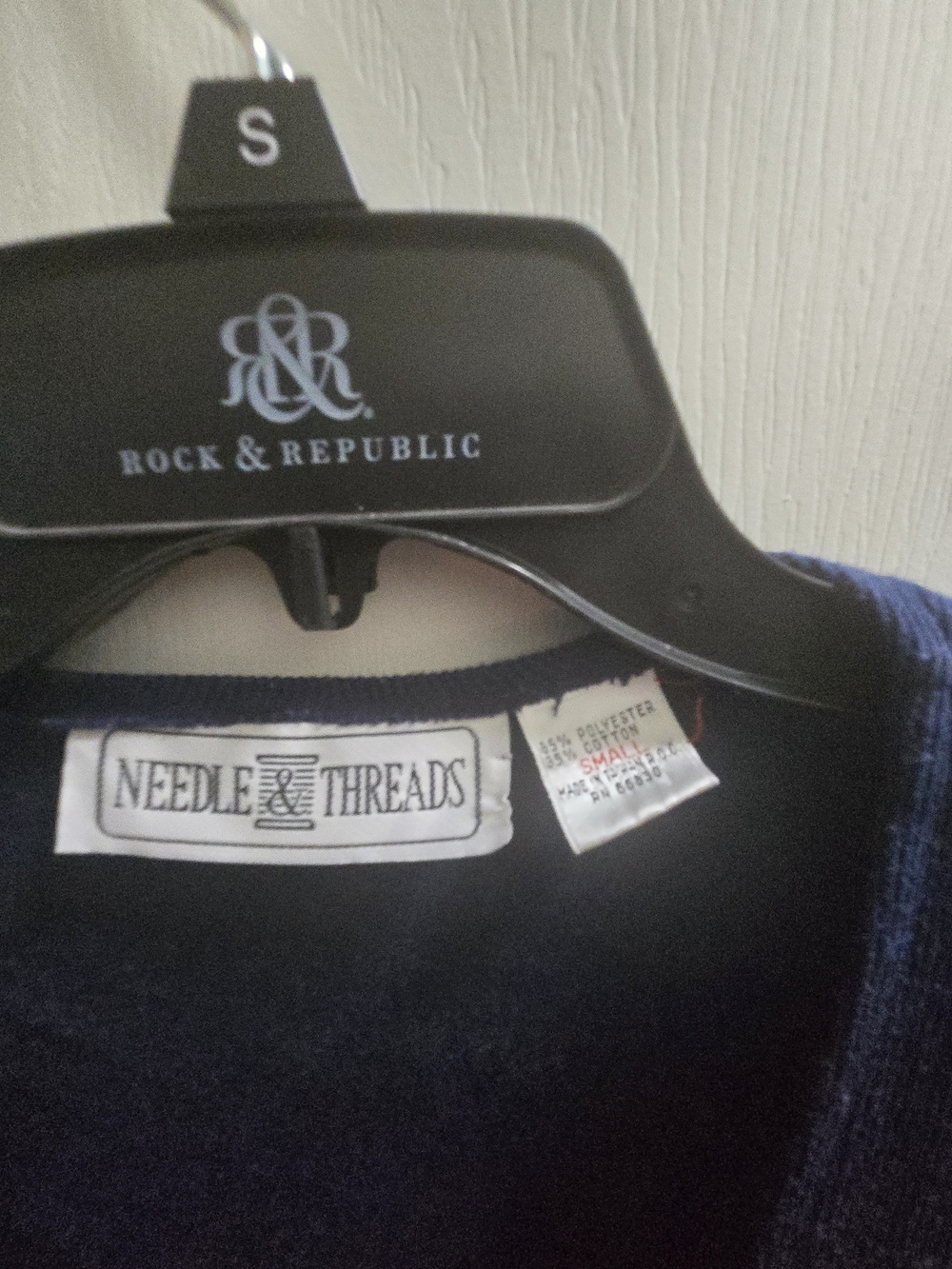 Needle & Thread Men's Navy Crewneck Sweater